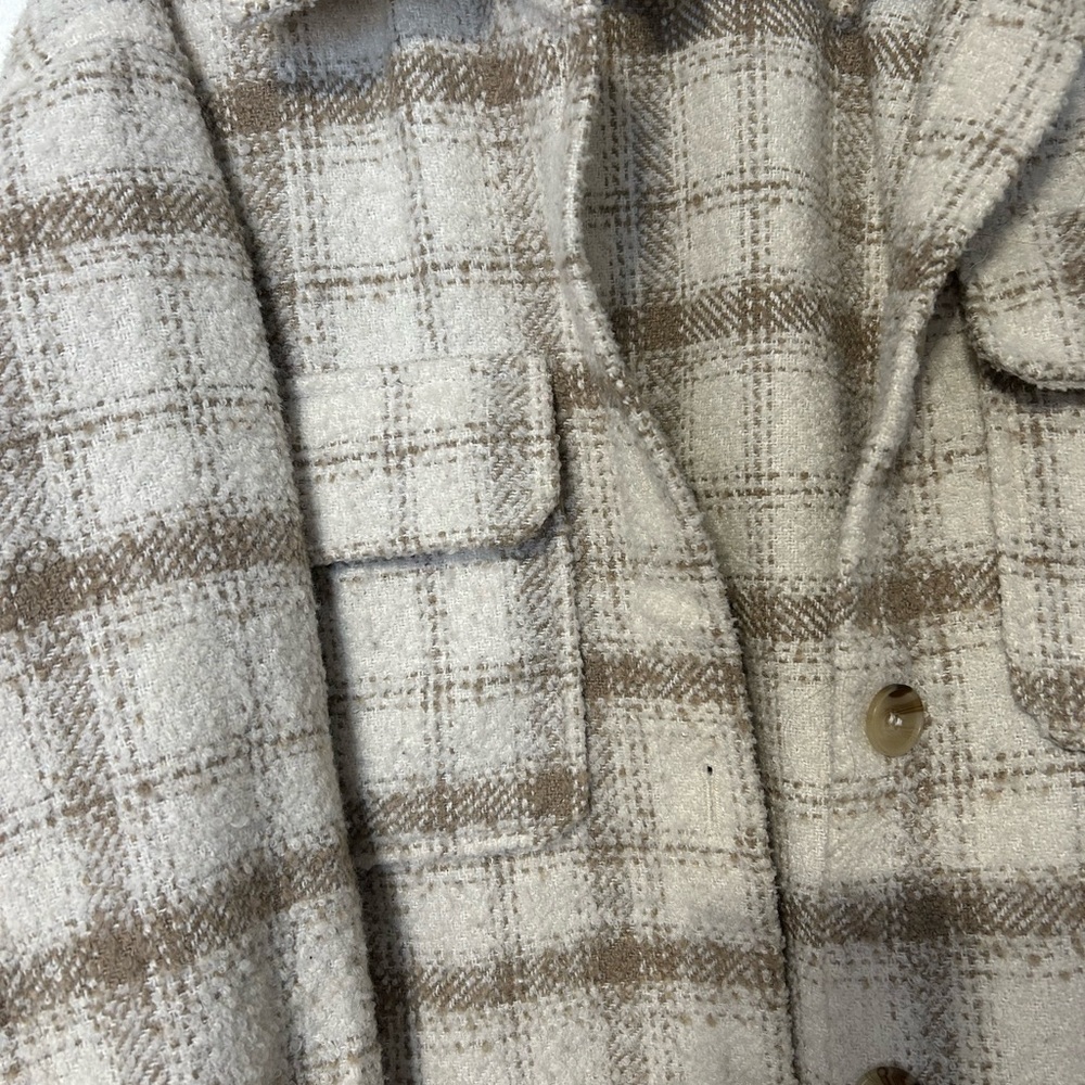 H & M Neutral Plaid Shacket - Picture 5 of 6